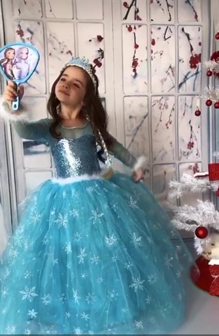 Kız Çocuk Elsa Gelinlik-Kız Çocuk Elbise-Bebegimindolabinda.com